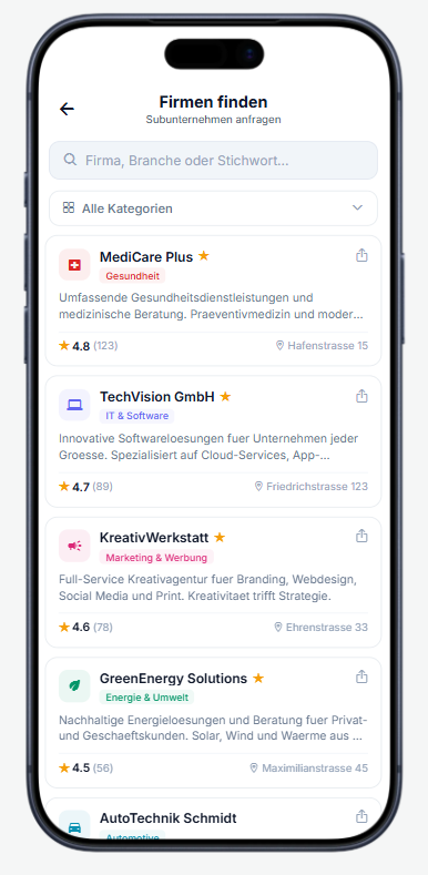 Subunternehmer finden